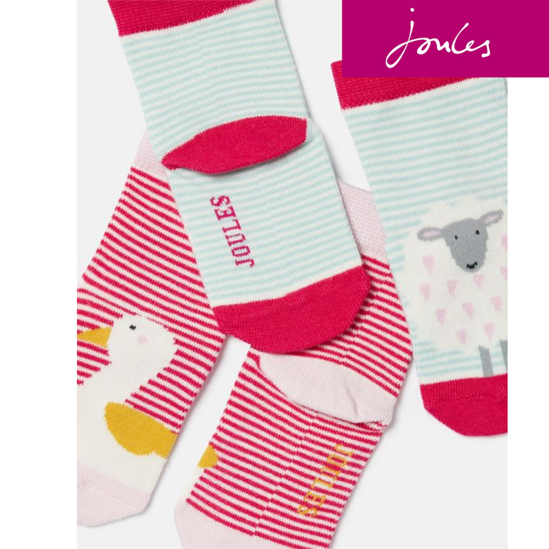 Joules Neat Feet 2 Pack Socks - Duck Sheep Multi-1